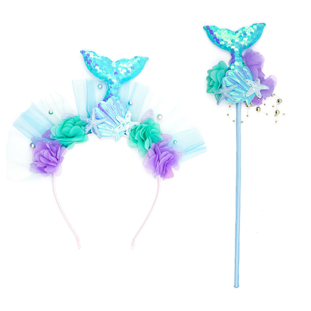 Wholesale Sequin Mermaid Little Girl Hairbands